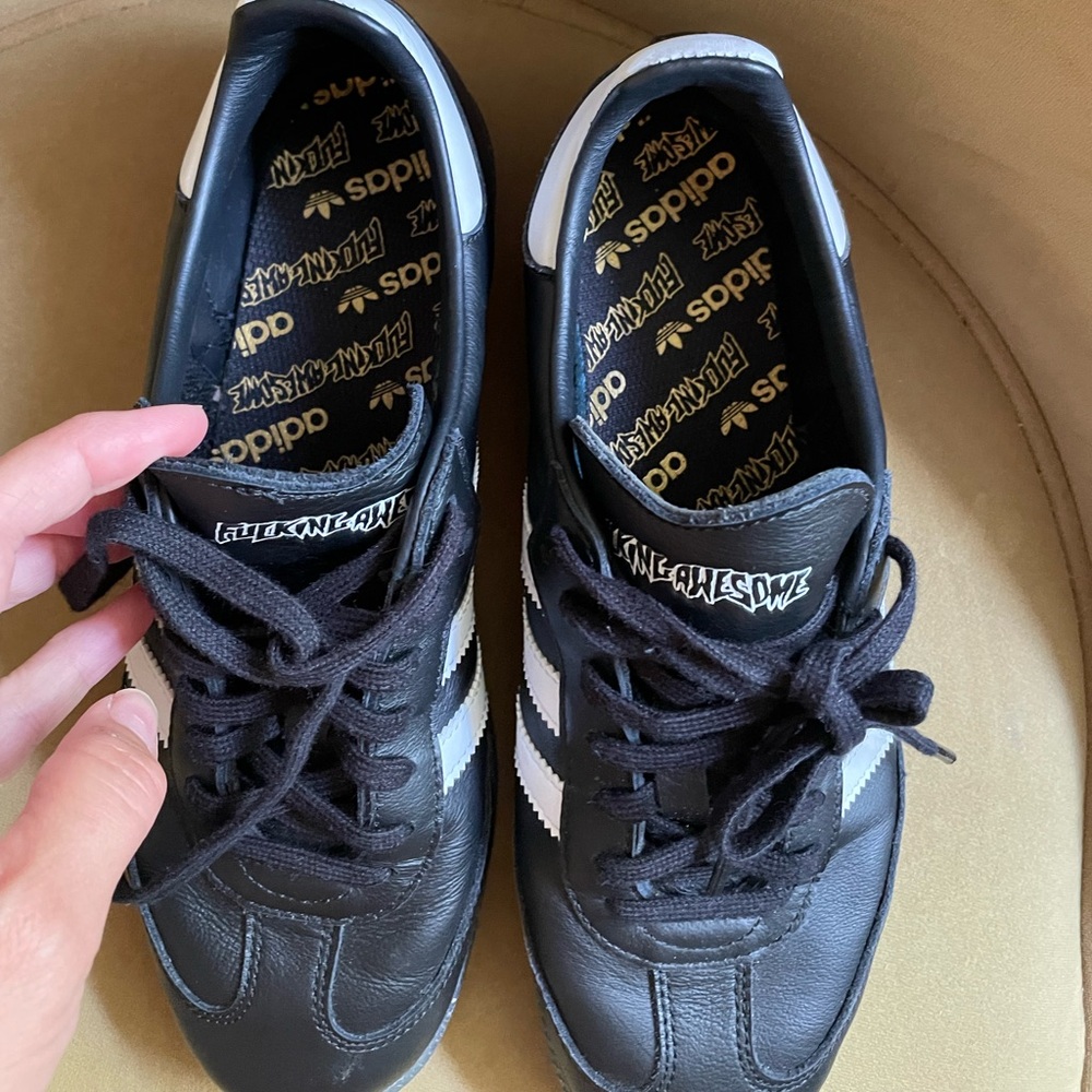 Adidas Samba “Fuckin’ Awesome” limited edition. Never worn. No box. Size 8